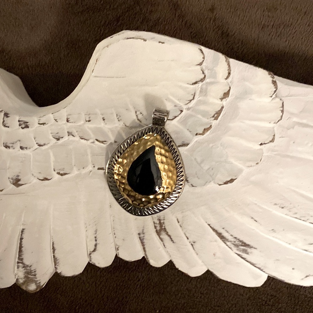 Lia Sophia Pendant - Colors of Black, Gold and Silver